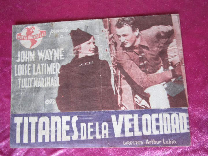 Cine: TITANES DE LA VELOCIDAD JOHN WAYNE PROGRAMA DE CINE DOBLE C16 - Foto 8