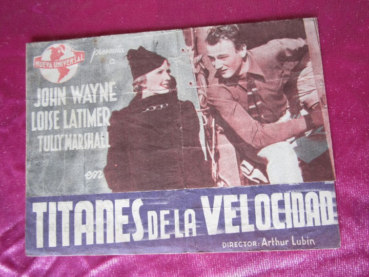 Cine: TITANES DE LA VELOCIDAD JOHN WAYNE PROGRAMA DE CINE DOBLE C16 - Foto 1