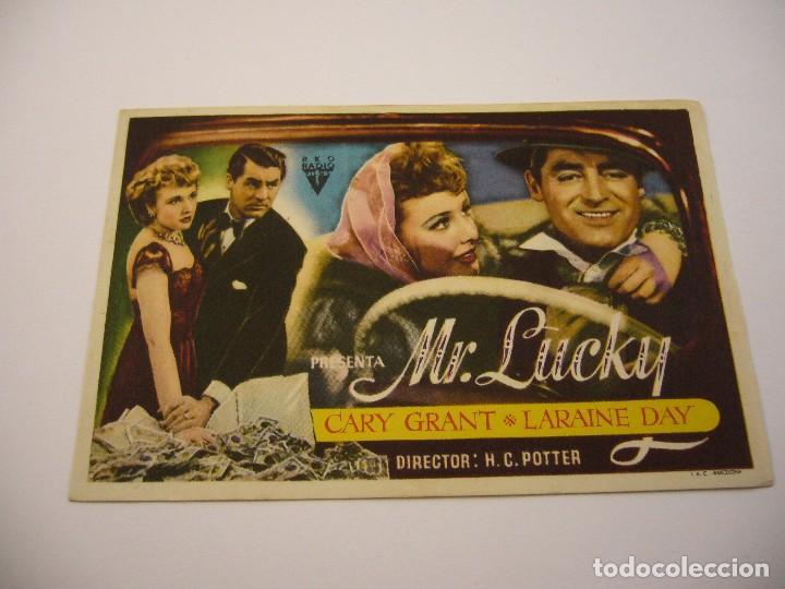 Cine: MR LUCKY CARY GRANT FOLLETO DE MANO ORIGINAL ESTRENO