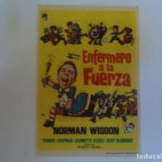 Cine: PROGRAMA. ENFERMERO A LA FUERZA, NORMAN WISDOM, C/P. CINE PARÍS,1964-. Lote 107804360