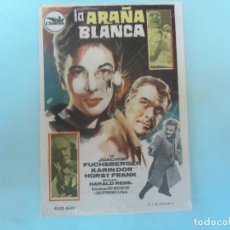 Cine: PROGRAMA. LA ARAÑA BLANCA, KARIN DOR, CON PUBLICIDAD CINE PARÍS, 1963.. Lote 106845295