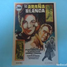 Cine: PROGRAMA. LA ARAÑA BLANCA, KARIN DOR, CON PUBLICIDAD CINE PARÍS, 1963.. Lote 106845435