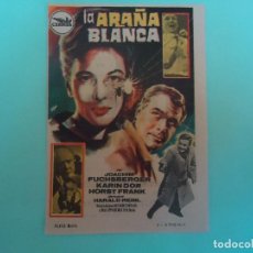 Cine: PROGRAMA. LA ARAÑA BLANCA, KARIN DOR, CON PUBLICIDAD CINE PARÍS, 1963.. Lote 106845739