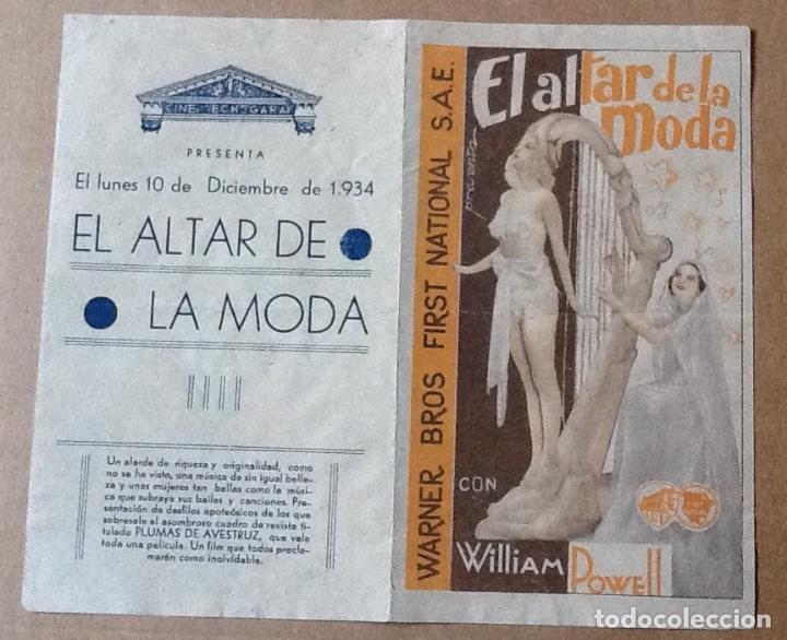 Cine: EL ALTAR DE LA MODA, BETTE DAVIS, WILLIAM POWELL, DOBLE WARNER 1934 - Foto 1