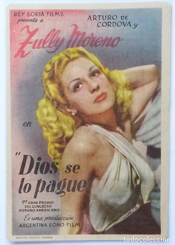  Flyers Publicitaires de films Anciens: dios se lo pague  , con zully moreno, arturo de cordoba