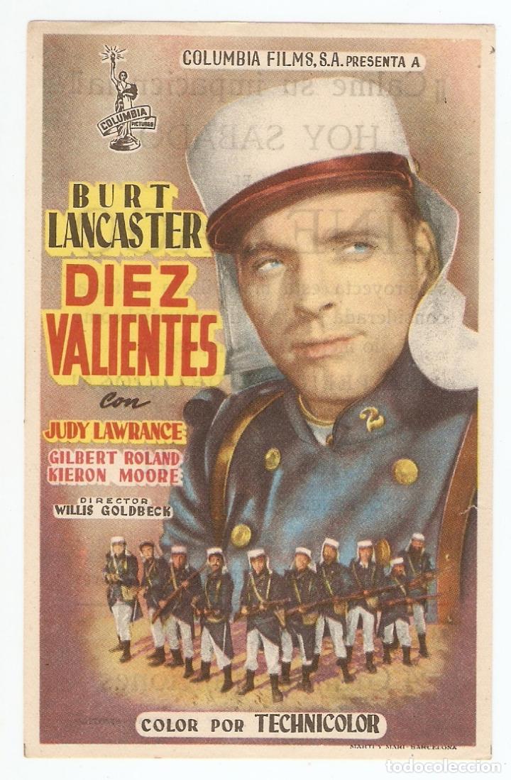 Cine: DIEZ VALIENTES - BURT LANCASTER, JUDY LAWRENCE, GILBERT ROLAND, KIERON MOORE - COLUMBIA - CINE YAGO