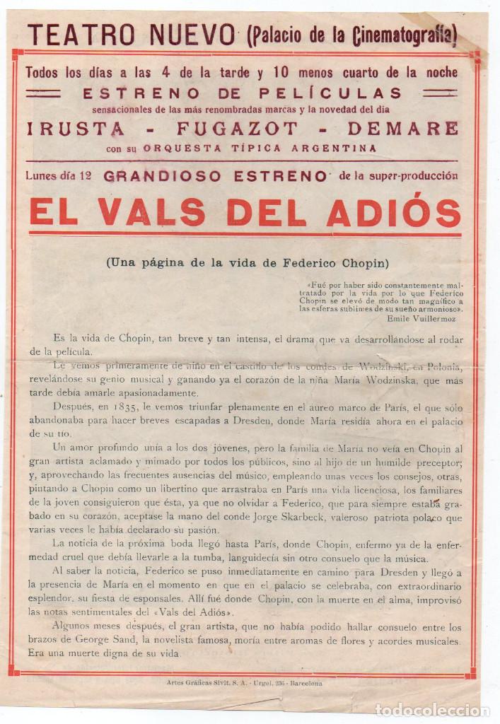 Cine: PROGRAMA EL VALS DEL ADI&Oacute;S - TEATRO NUEVO - Foto 2