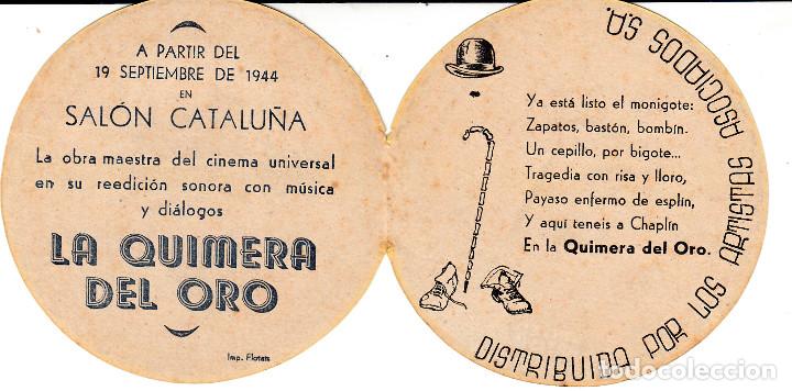 Cine: PROGRAMA DE CINE .- LA QUIMERA DEL ORO CON CHARLIE CHAPLIN -1944- - Foto 3