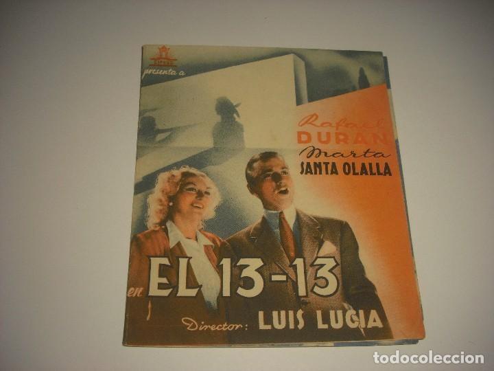 Cine: EL 13- 13 , RAFAEL DURAN . PROGRAMA DOBLE CON PUBLICIDAD - Foto 1