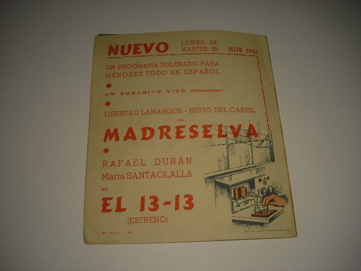 Cine: EL 13- 13 , RAFAEL DURAN . PROGRAMA DOBLE CON PUBLICIDAD - Foto 3