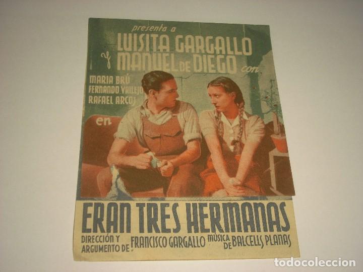 Cine: ERAN TRES HERMANAS, PROGRAMA DOBLE CON PUBLICIDAD - Foto 1