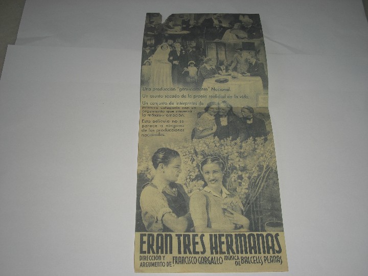 Cine: ERAN TRES HERMANAS, PROGRAMA DOBLE CON PUBLICIDAD - Foto 2