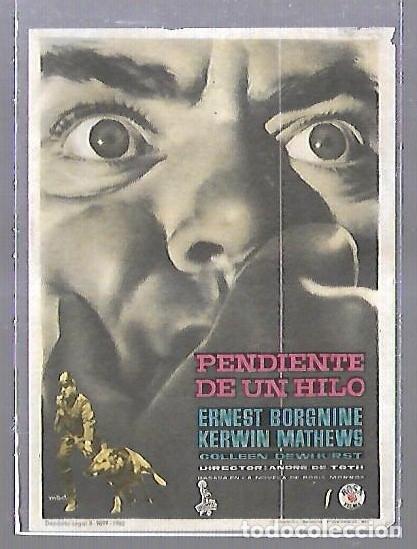 Cine: PROGRAMA DE CINE. S/P. PENDIENTE DE UN HILO. ERNEST BORGNINE, KERWIN MATHEWS - Foto 1