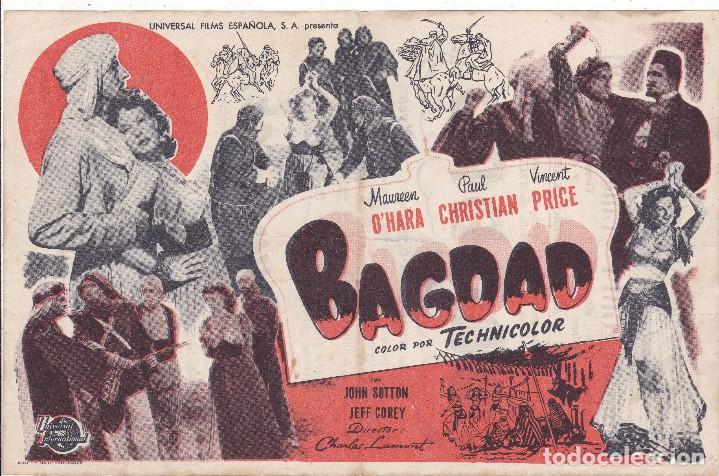 Kino: Bagdad con Maureen O'Hara, Paul Christian y Vincent Price a&ntilde;o 1951 Cinemas Alegr&iacute;a y Dorado
