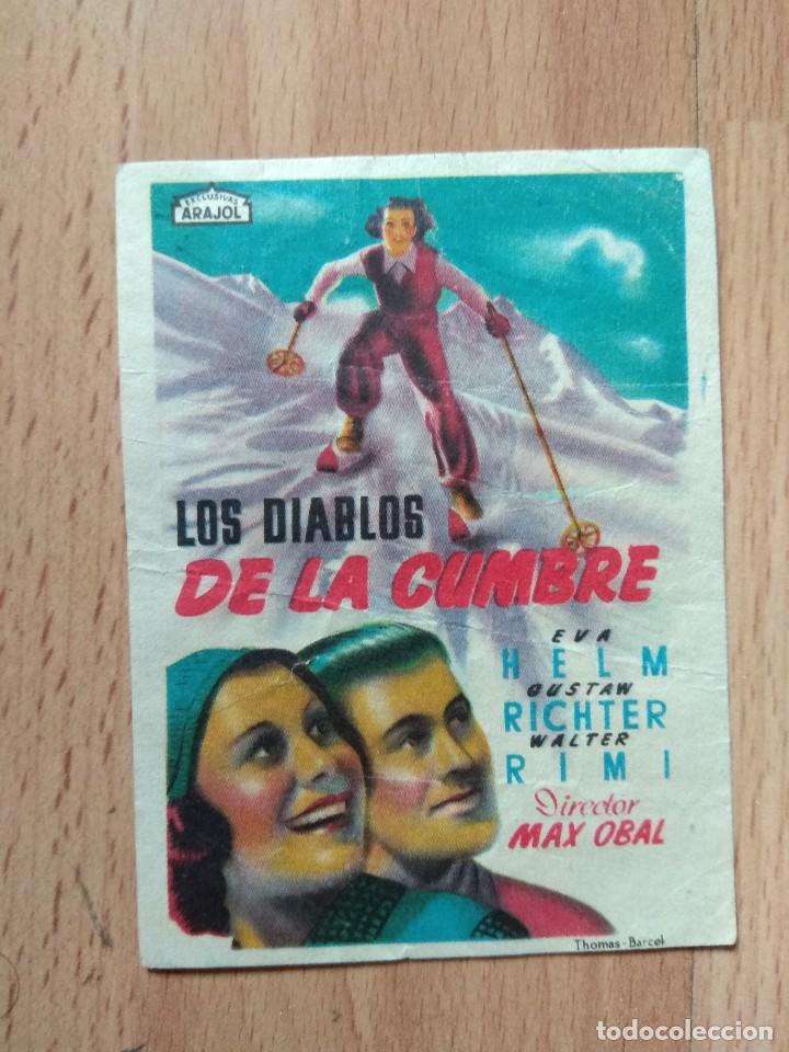 Cine: Z-PROGRAMA DE CINE DE LA PELICULA--LOS DIABLOS DE LA CUMBRE - Foto 1