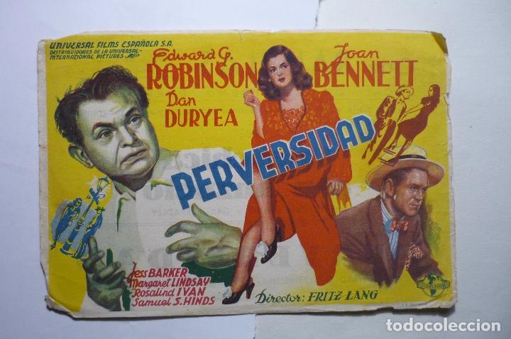 Cine: PROGRAMA PERVERSIDAD .- JOAN BENNETT- PUBLICIDAD - Foto 1
