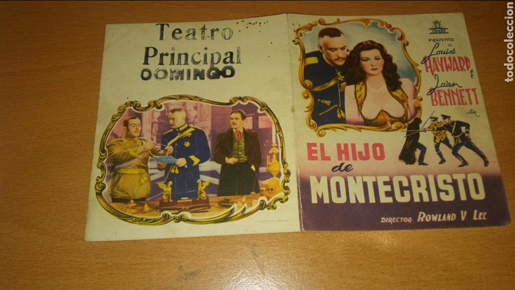 Cine: Programa de cine doble con publicidad el hijo de montecristo - Foto 1