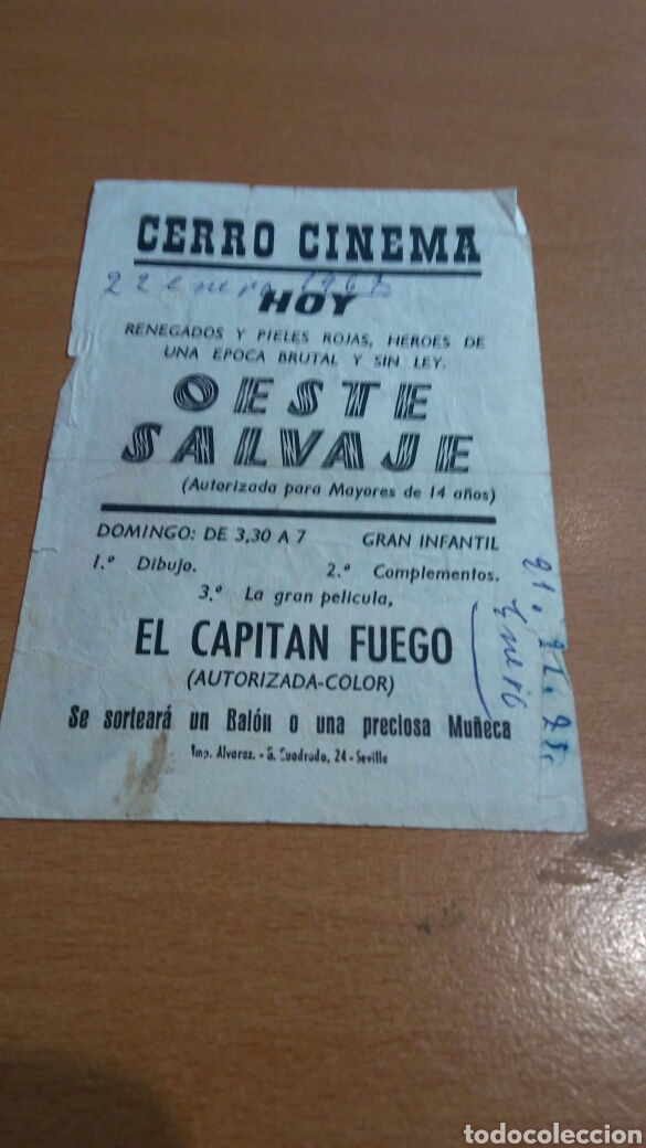 Cine: Programa de cine con publicidad oeste salvaje - Foto 2