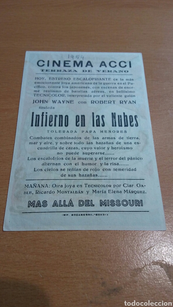 Cine: Programa de cine con publicidad infierno en las nubes - Foto 2