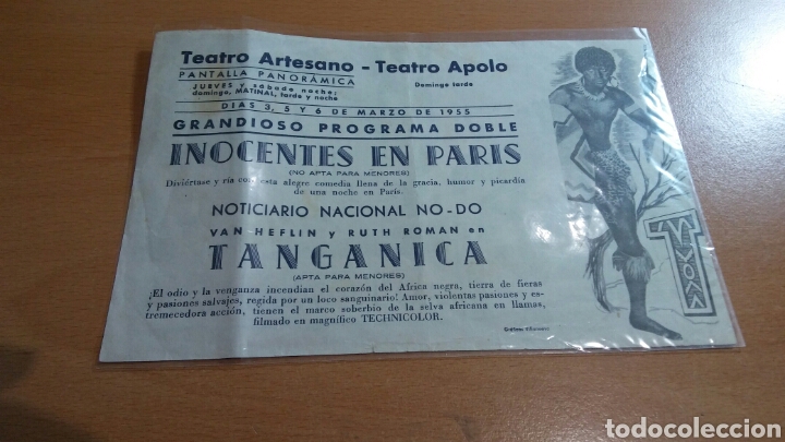 Cine: Programa de cine con publicidad tanganika - Foto 2