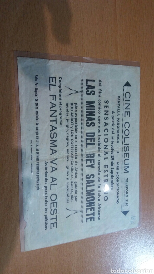 Cine: Programa de cine con publicidad las minas del rey Salmonete - Foto 2