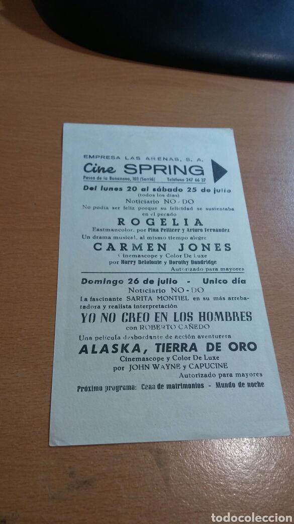 Cine: Programa de cine con publicidad rogelia - Foto 2