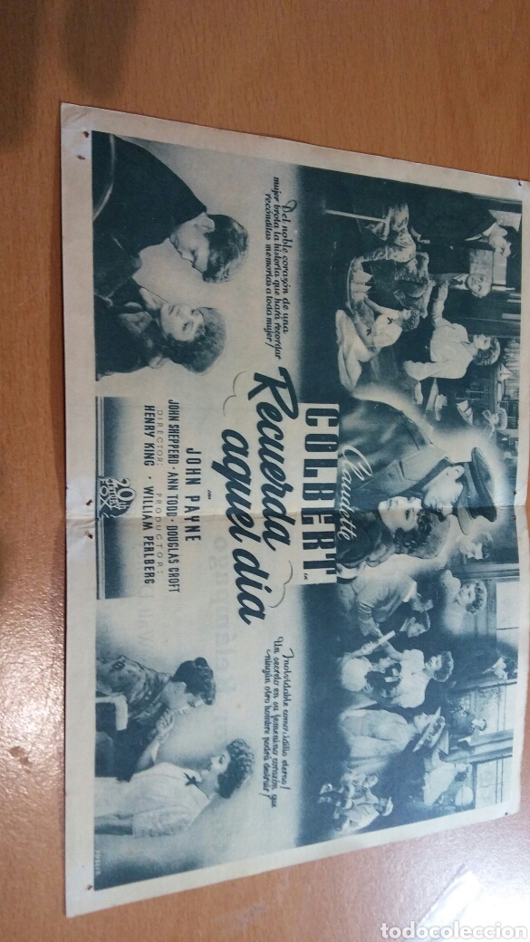 Cine: Programa de cine doble publicidad. Recuerda aquel dia - Foto 2