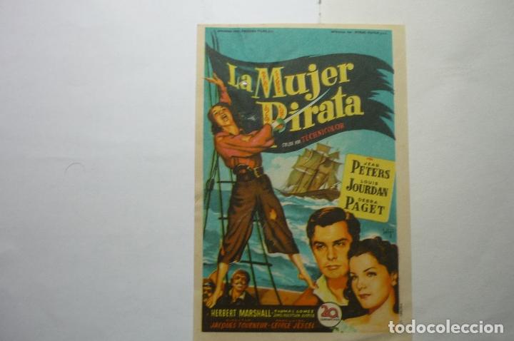 Cine: programa la mujer pirata .- jean peters publicidad capitol.-benicarlo