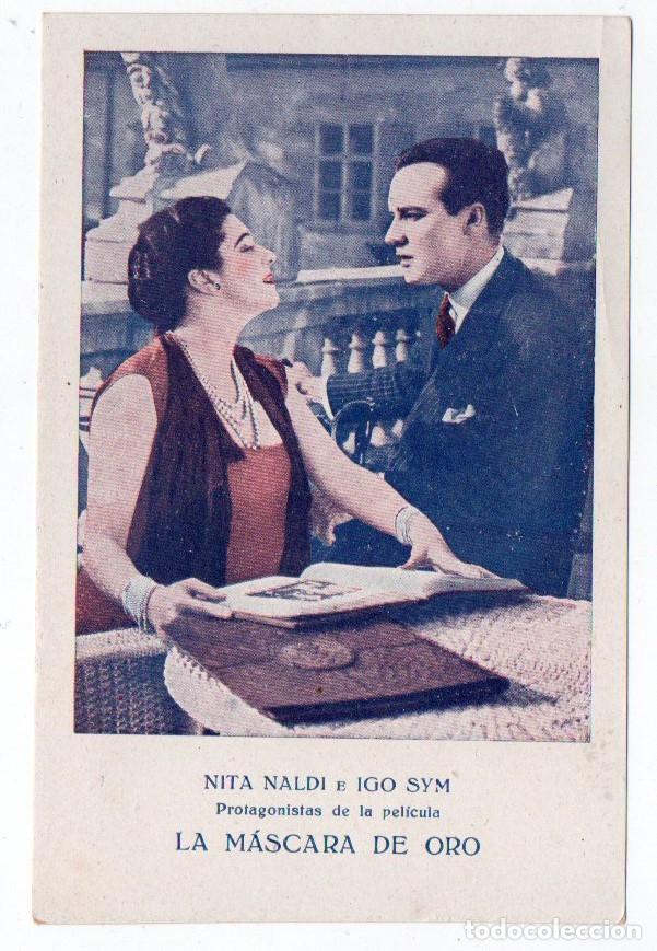 Cine: PROGRAMA TARJETA POSTAL LA M&Aacute;SCARA DE ORO - NITA NALDI E IGO SYM - Foto 1