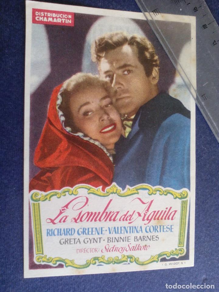 Kino: folleto de cine - la sombra del aguila - cine rialto - castellon 1952 -