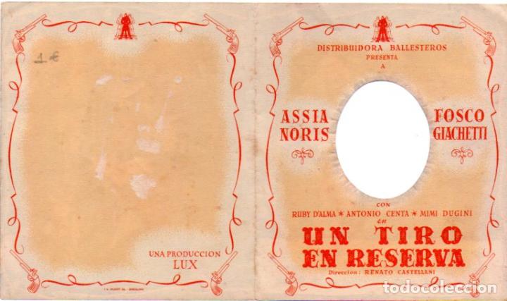 Cine: PROGRAMA DE CINE DOBLE. UN TIRO EN RESERVA - Foto 1