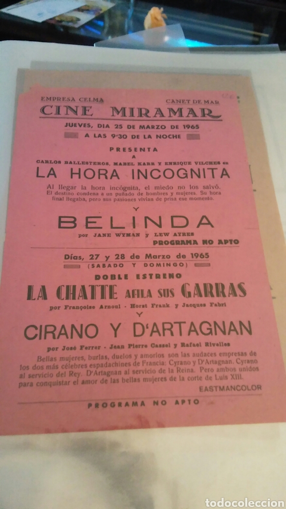 Cine: Programa de cine la hora inc&oacute;gnita cine miramar - Foto 1