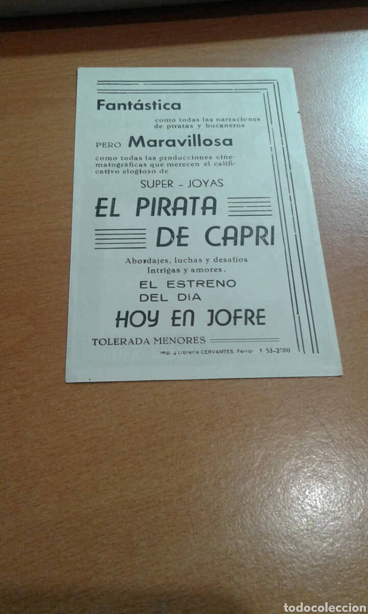 Cine: El pirata de capri cine Jorge - Foto 2