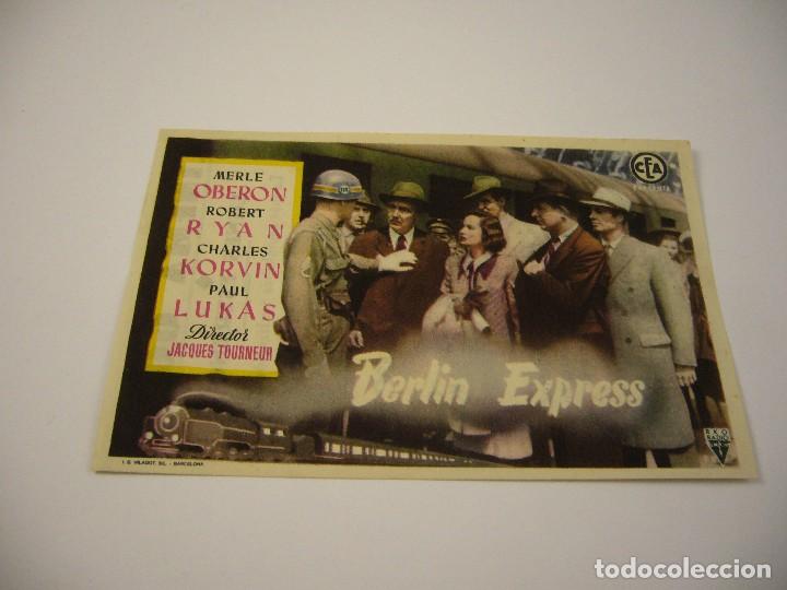Cine: PROGRAMA DE MANO ORIGIN - BERLIN EXPRESS Cines Goya - Foto 1