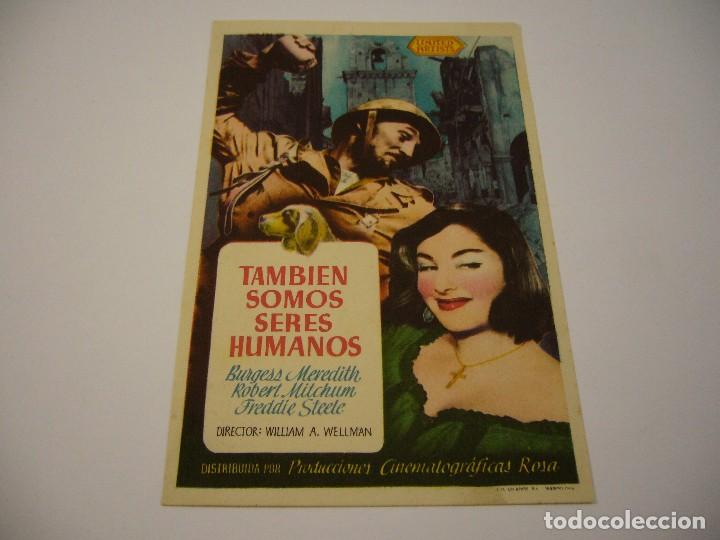 Cine: PROGRAMA DE MANO ORIG - TAMBIEN SOMOS SERES HUMANOS - Foto 1