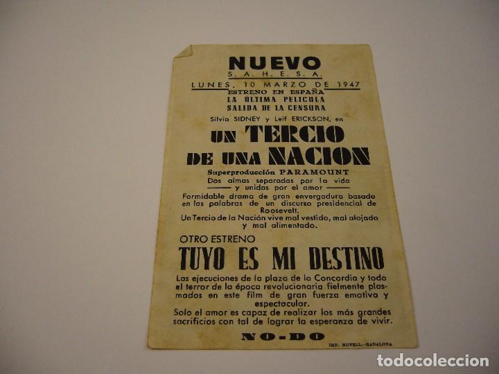 Cine: PROGRAMA DE CINE : TUYO ES MI DESTINO - Foto 2