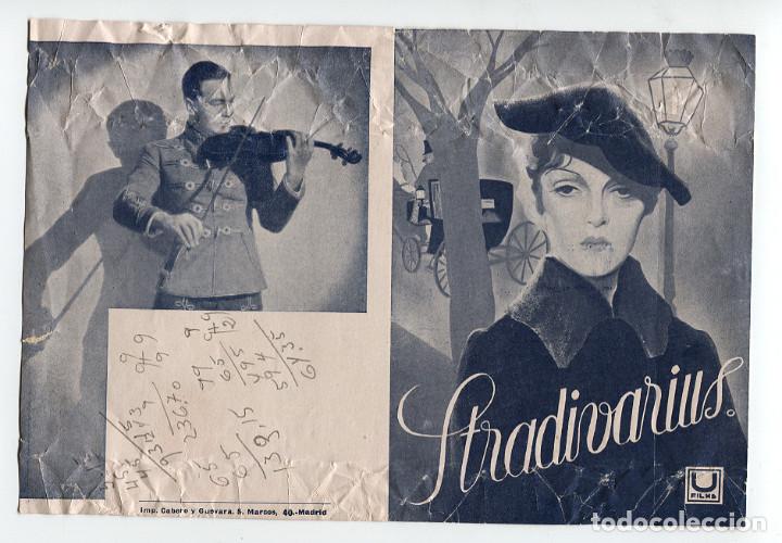Cine: Folleto de mano de la pel&iacute;cula Stradivarius - Foto 1