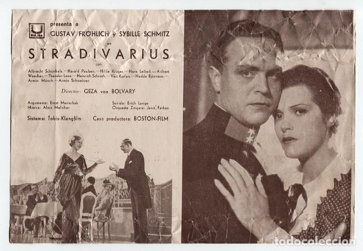Cine: Folleto de mano de la pel&iacute;cula Stradivarius - Foto 2