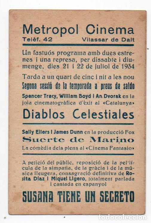 Cine: PROGRAMA TARJETA SUERTE DE MARINO - METROPOL CINEMA - Foto 2