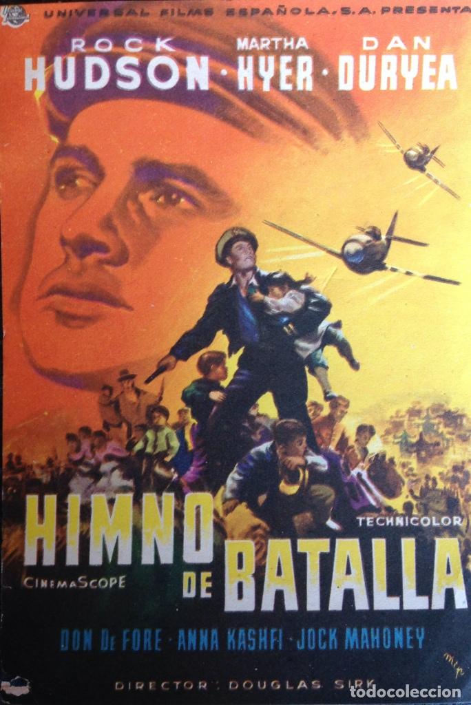 Cine: Rock Hudson programa de mano folleto Himno de Batalla - Foto 1