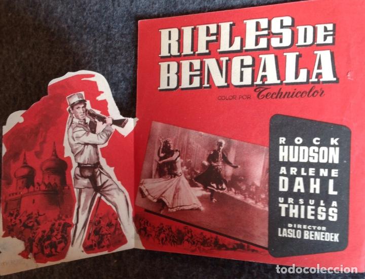 Cine: Rock Hudson programa d&iacute;ptico troquelado Rifles de bengala  Folleto - Foto 2