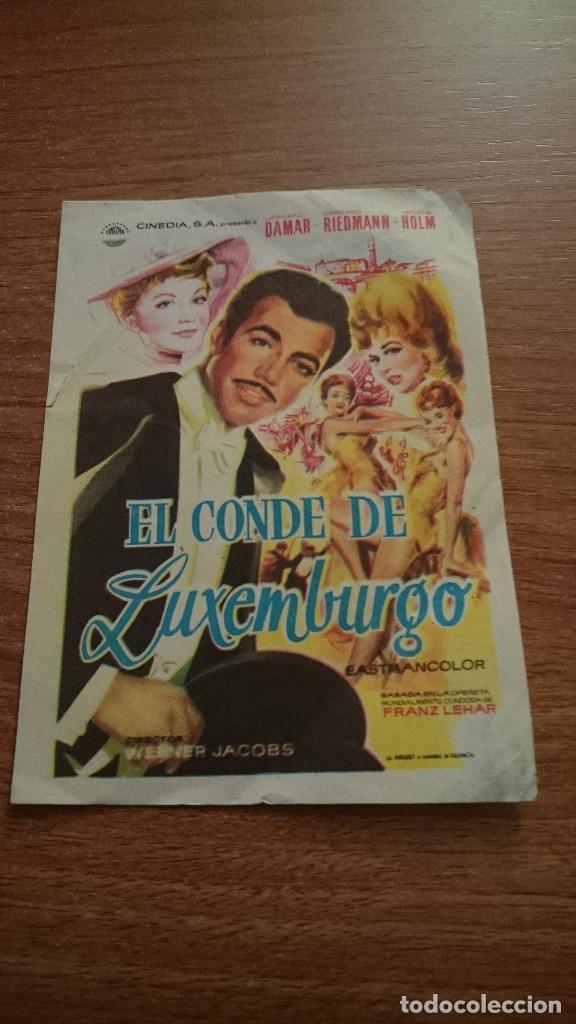 Cine: FOLLETO DE MANO  PELICULA EL CONDE DE LUXEMBURGO