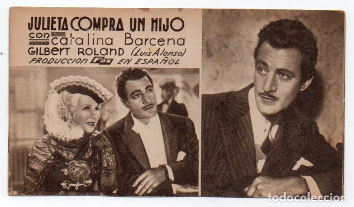Cine: PROGRAMA TARJETA JULIETA COMPRA UN HIJO - Foto 1