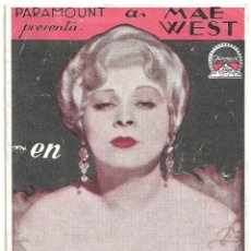 Cine: D LADY LOU PROGRAMA DOBLE PARAMOUNT NEGRO CARY GRANT MAE WEST A. Lote 113837067
