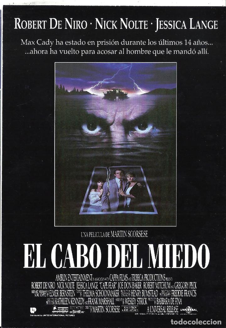 Cine: PTEB 108 EL CABO DEL MIEDO PROGRAMA DOBLE UIP MARTIN SCORCESE ROBERT DE NIRO - Foto 1
