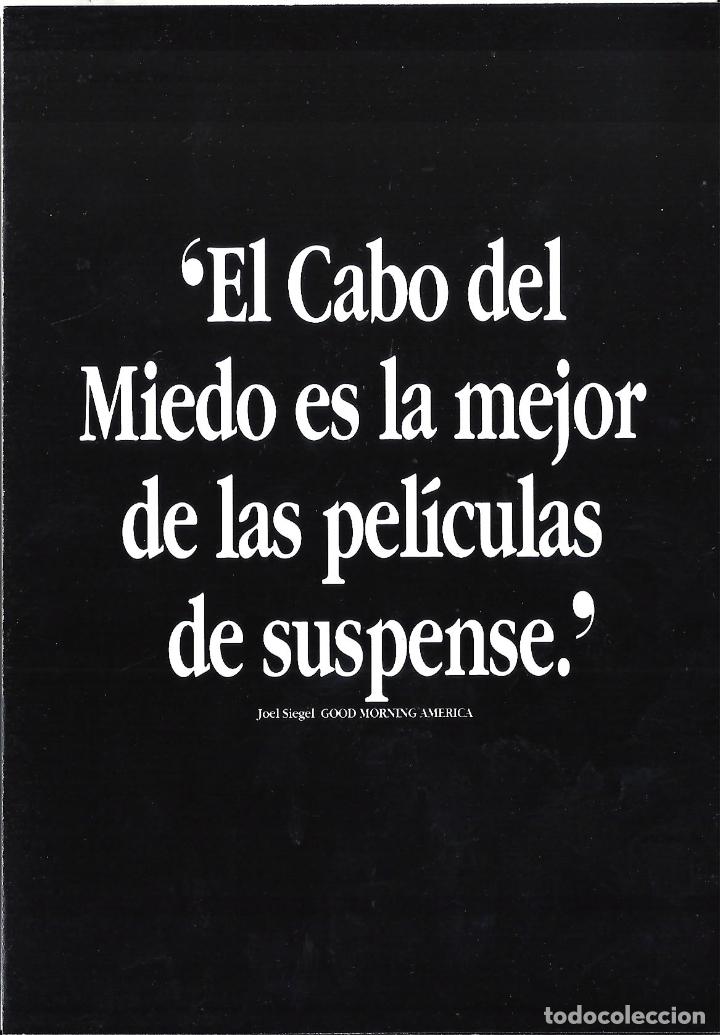 Cine: PTEB 108 EL CABO DEL MIEDO PROGRAMA DOBLE UIP MARTIN SCORCESE ROBERT DE NIRO - Foto 2