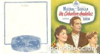 Cine: Programa Cine. Un Caballero Andaluz, diptico. ref. 19-884 - Foto 1