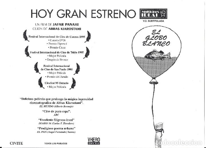 Cine: PTEB 108 EL GLOBO BLANCO PROGRAMA SENCILLO GRANDE LOCAL ABBAS KIAROSTAMI - Foto 1