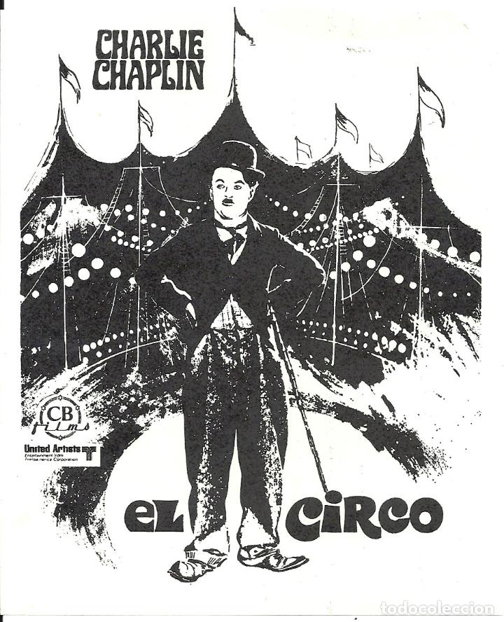Cine: EL CIRCO PROGRAMA CLICHE CB FILMS CHARLES CHAPLIN - Foto 1