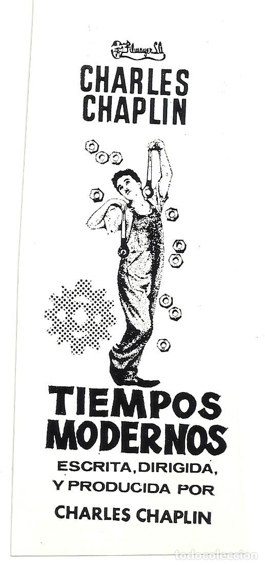 Cine: TIEMPOS MODERNOS PROGRAMA CLICHE FILMAYER CHARLES CHAPLIN - Foto 1